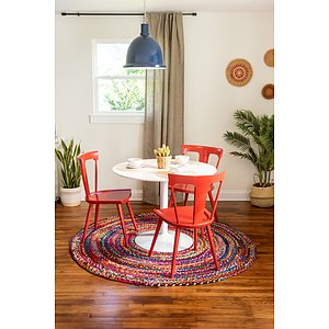 Unique Loom 3' 3 x 3' 3 Braided Chindi Round Rug