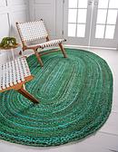 5' x 8' Braided Chindi Oval Rug thumbnail