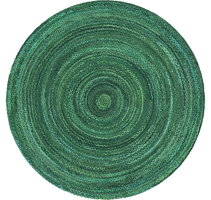8' x 8' Braided Chindi Round Rug