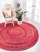3' 3 x 3' 3 Braided Chindi Round Rug thumbnail