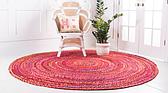 3' 3 x 3' 3 Braided Chindi Round Rug thumbnail