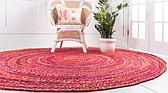 3' 3 x 3' 3 Braided Chindi Round Rug thumbnail