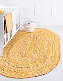 3' 3 x 5' Braided Chindi Oval Rug thumbnail