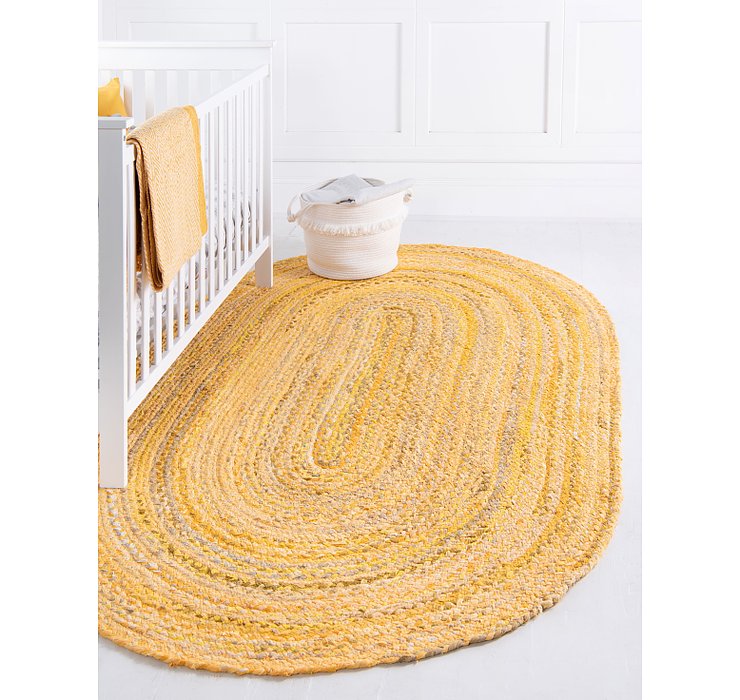 8' x 10' Braided Chindi Oval Rug