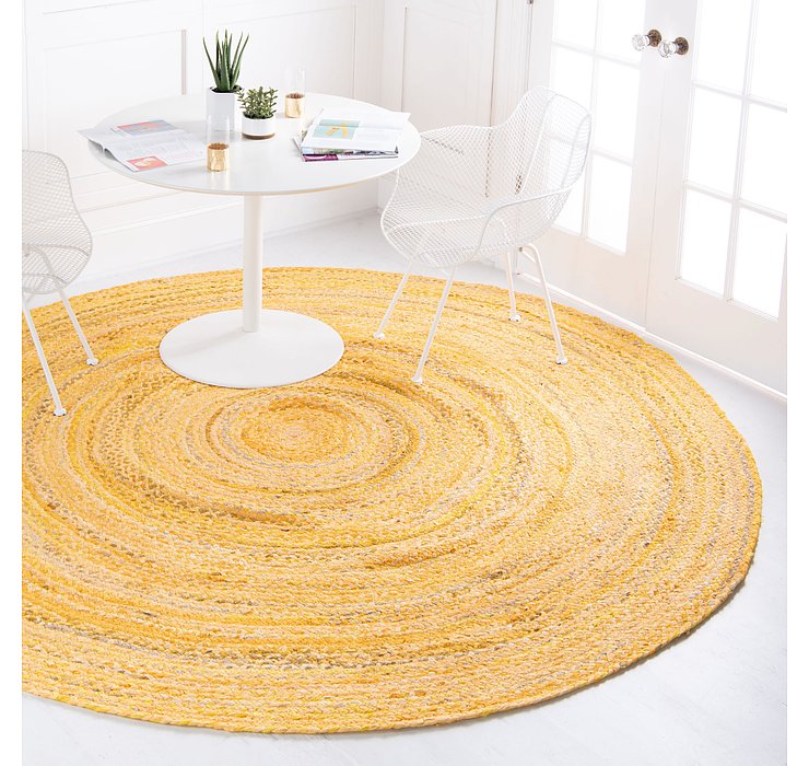 8' x 8' Braided Chindi Round Rug