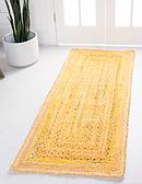 2' 6 x 6' Braided Chindi Runner Rug thumbnail