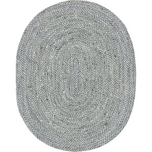 Unique Loom 8' x 10' Braided Chindi Oval Rug