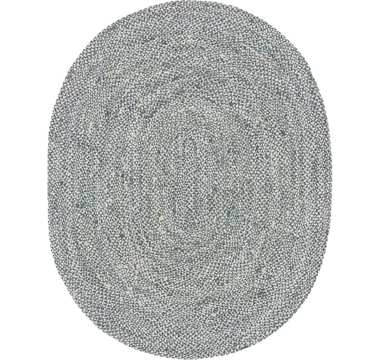 8' x 10' Braided Chindi Oval Rug