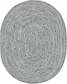 Unique Loom 8' x 10' Braided Chindi Oval Rug thumbnail image 1