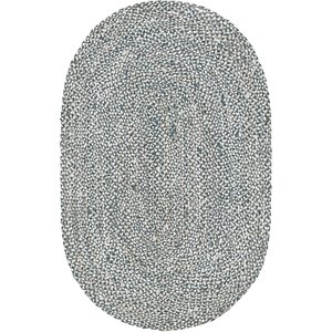 Unique Loom 5' x 8' Braided Chindi Oval Rug