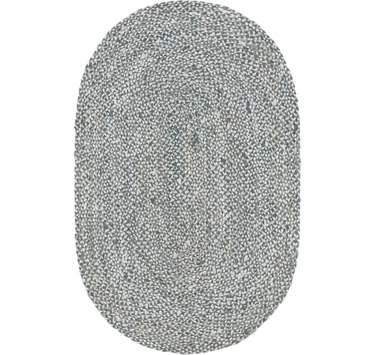 5' x 8' Braided Chindi Oval Rug