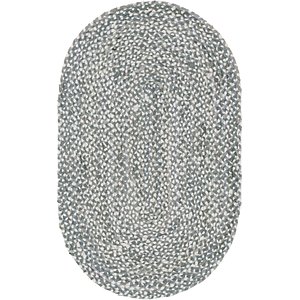 Unique Loom 3' 3 x 5' Braided Chindi Oval Rug
