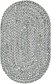 Unique Loom 3' 3 x 5' Braided Chindi Oval Rug thumbnail image 1