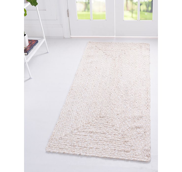 2' 6 x 6' Braided Chindi Runner Rug