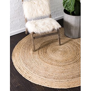 Unique Loom 8' x 8' Braided Jute Round Rug
