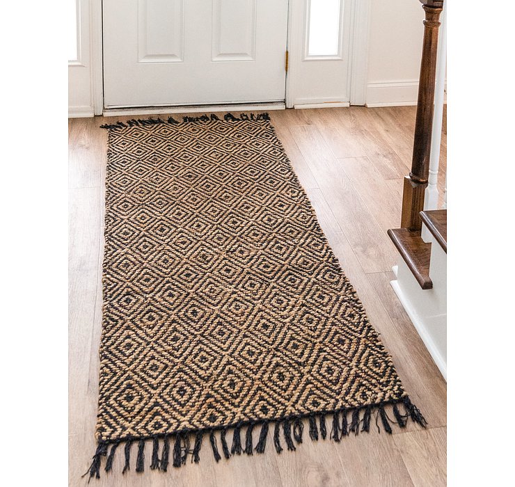 2' 6 x 6' Braided Jute Runner Rug