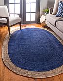 245cm x 305cm Braided Jute Oval Rug thumbnail image 1
