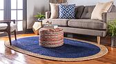 245cm x 305cm Braided Jute Oval Rug thumbnail image 2