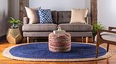 245cm x 305cm Braided Jute Oval Rug thumbnail image 3