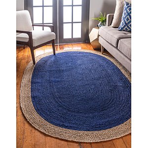 Unique Loom 8' x 10' Braided Jute Oval Rug
