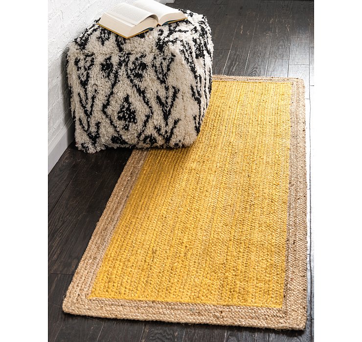2' 6 x 6' Braided Jute Runner Rug