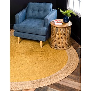 8' x 8' Braided Jute Round Rug
