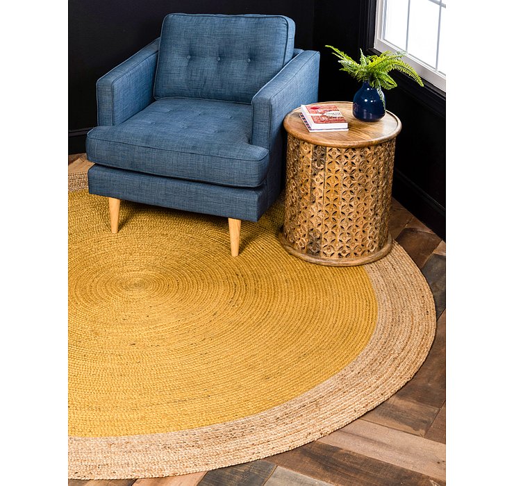 8' x 8' Braided Jute Round Rug