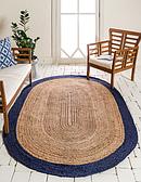 8' x 10' Braided Jute Oval Rug thumbnail