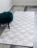 Unique Loom 2' 6 x 6' Chindi Cotton Runner Rug thumbnail image 1