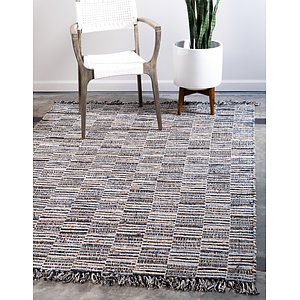 Unique Loom 6' x 9' Chindi Jute Rug