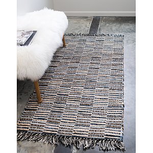 Unique Loom 2' 6 x 6' Chindi Jute Runner Rug