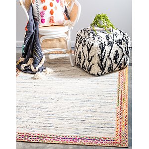 Unique Loom 8' x 10' Chindi Jute Rug