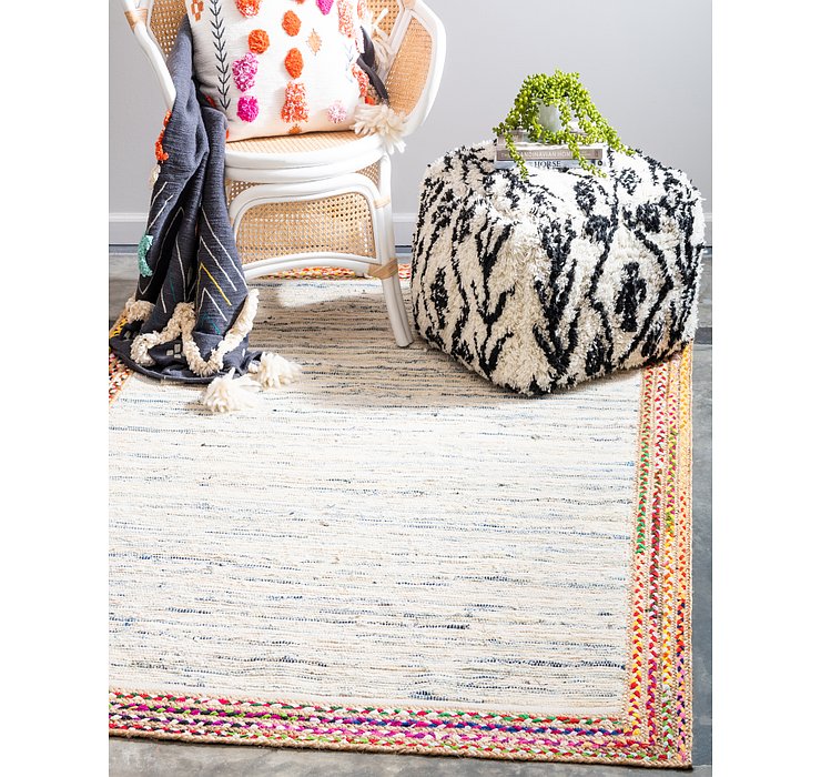 5' x 8' Chindi Jute Rug