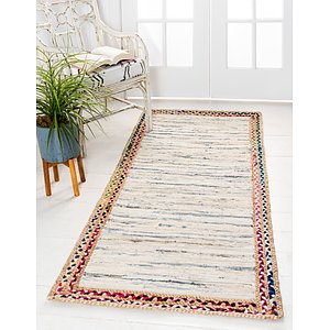 Unique Loom 2' 6 x 6' Chindi Jute Runner Rug