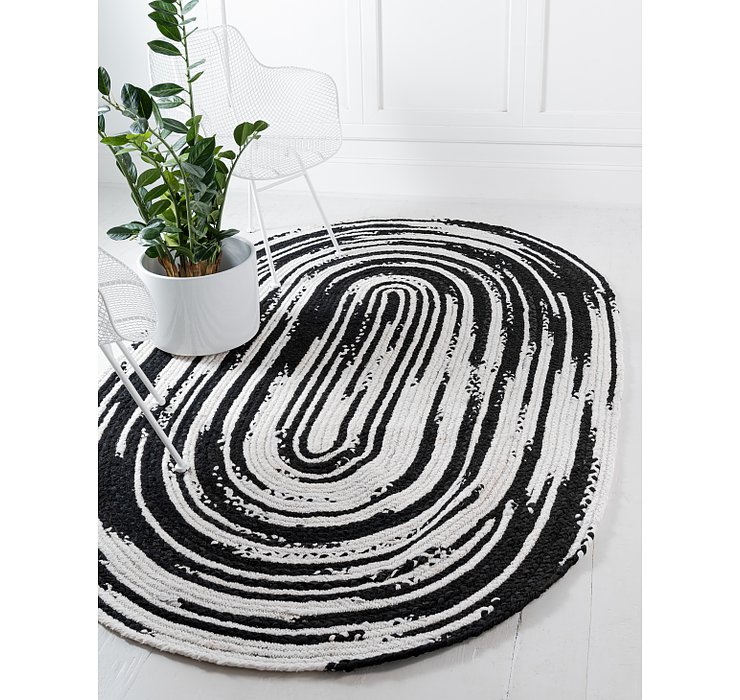 100cm x 152cm Braided Chindi Oval Rug