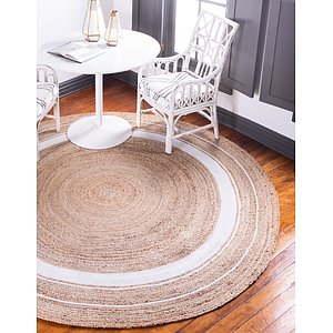 Unique Loom 3' 3 x 3' 3 Braided Jute Round Rug