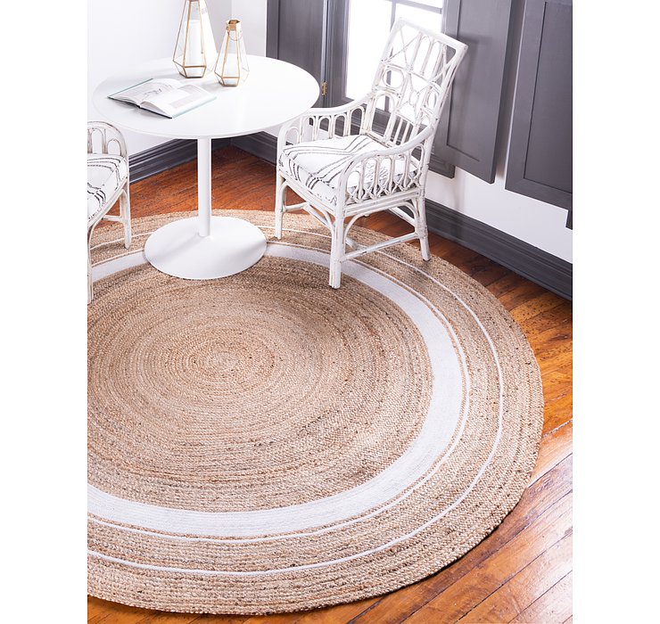 8' x 8' Braided Jute Round Rug