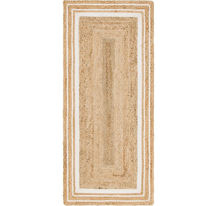 2' 6 x 6' Braided Jute Runner Rug