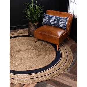 Unique Loom 3' 3 x 3' 3 Braided Jute Round Rug