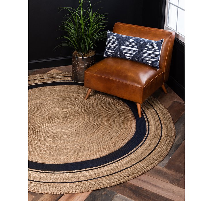 3' 3 x 3' 3 Braided Jute Round Rug