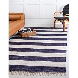 Unique Loom 4' x 6' Chindi Rag Rug