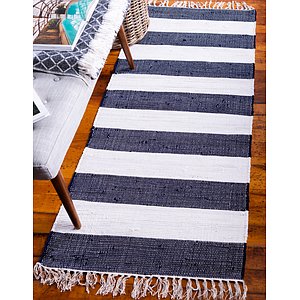 Unique Loom 2' 6 x 6' Chindi Rag Runner Rug
