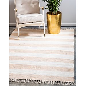 Unique Loom 5' x 8' Chindi Rag Rug