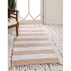 Unique Loom 2' 6 x 6' Chindi Rag Runner Rug