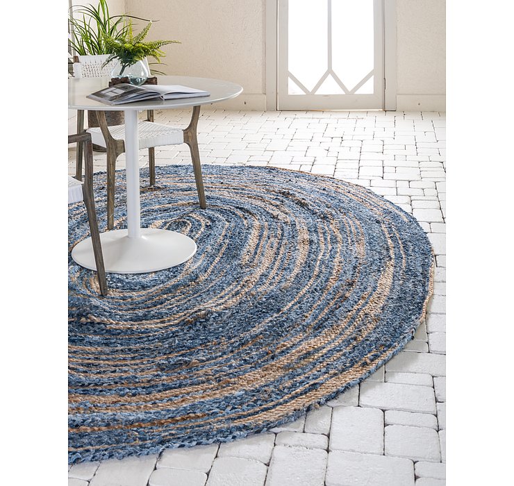 8' x 10' Braided Chindi Oval Rug