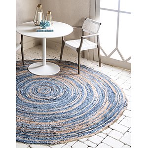 Unique Loom 3' 3 x 3' 3 Braided Chindi Round Rug