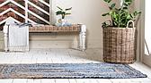 2' 6 x 6' Braided Chindi Runner Rug thumbnail