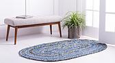 8' x 10' Braided Chindi Oval Rug thumbnail