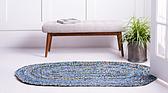 8' x 10' Braided Chindi Oval Rug thumbnail