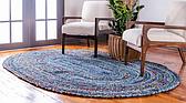 8' x 10' Braided Chindi Oval Rug thumbnail